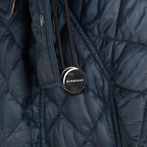 Burberry Baughton Navy Belted Hooded Quilted Coat - Picture 6 of 16
